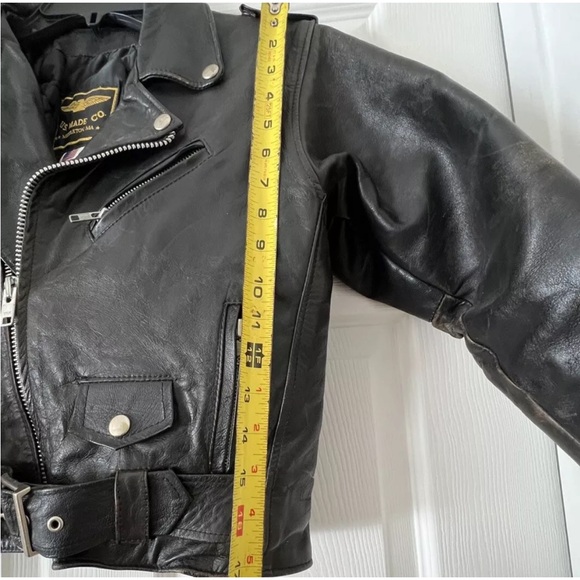 XS Women’s cropped genuine leather rider jacket - Picture 4 of 16